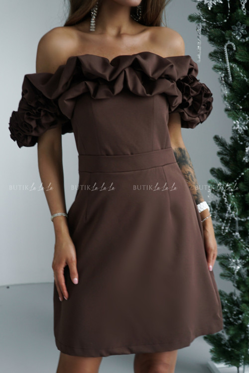 Sukienka mini brązowa Florencja 1