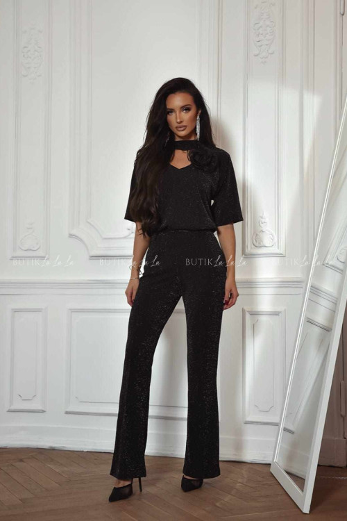 Komplet czarny z srebrną nitką Nikolett 4