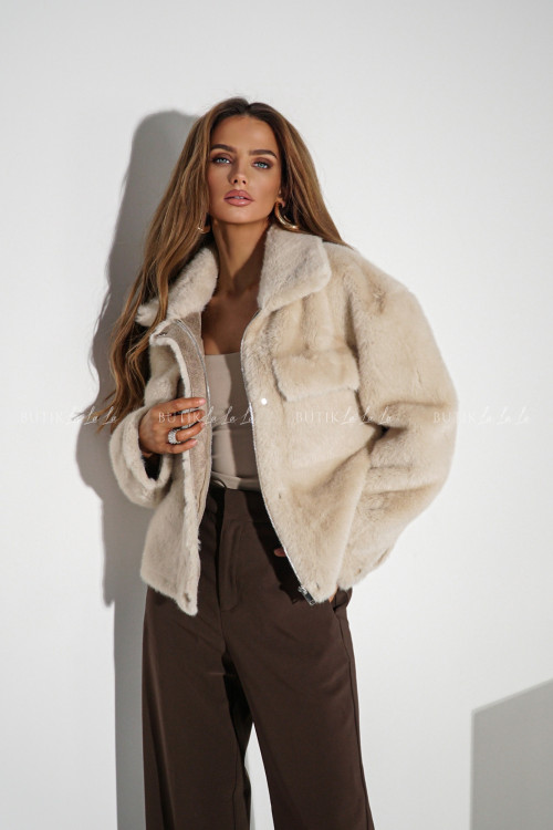 Spodnie z prostą nogawką brązowe Poul 20