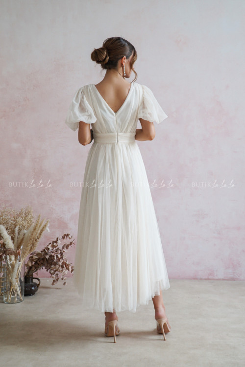 sukienka kremowa tiulowa Murillo 4