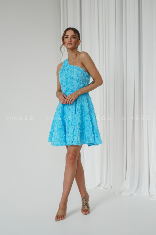 Sukienka kwiatowa niebieska Feries 2