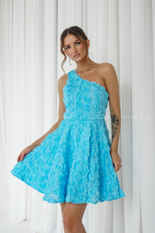 Sukienka kwiatowa niebieska Feries 5