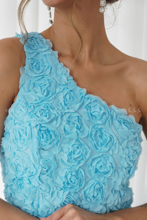 Sukienka kwiatowa niebieska Feries 6