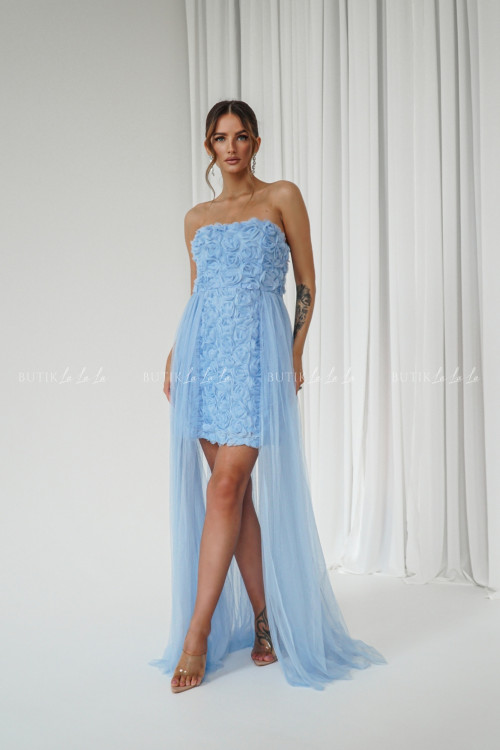 Sukienka niebieska tiulowa Roses 2