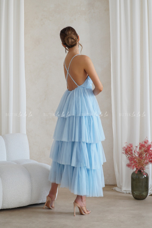 sukienka błękitna tiulowa Magnolie 4