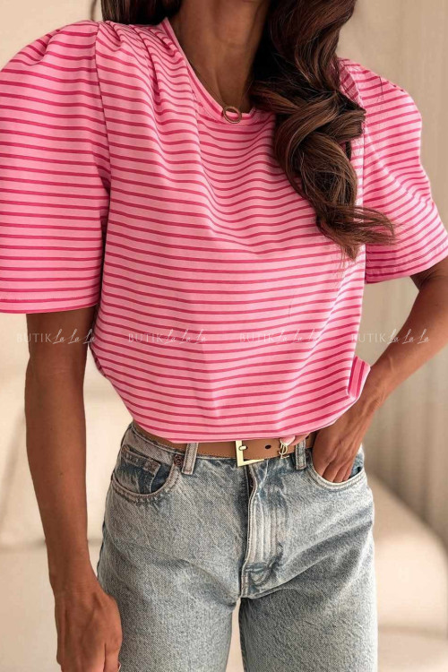 Koszulka różowa w paski Betlle