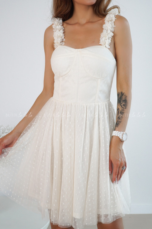 Sukienka kremowa tiulowa Charlie