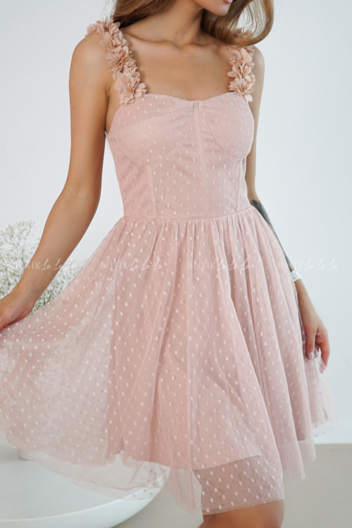 Sukienka beżowa tiulowa Charlie