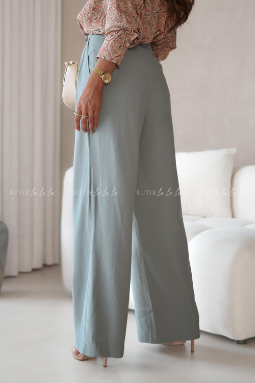 Spodnie o prostym kroju pistacjowe Krakom 2