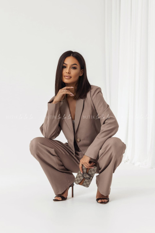 Spodnie o prostym kroju beżowe Sano 2