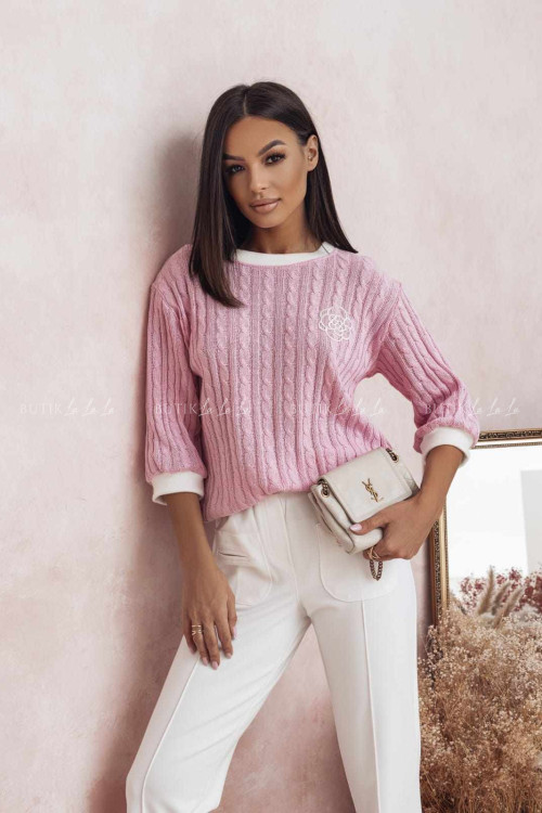 Sweter różowy Adele 2
