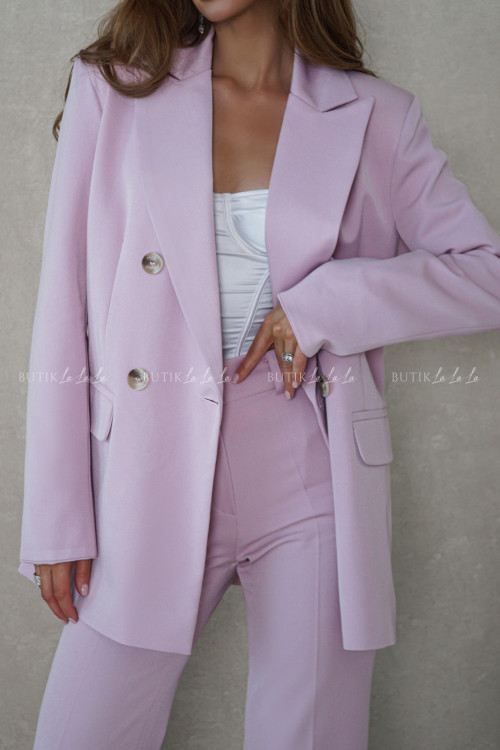 Spodnie materiałowe pudrowe Karmi 2