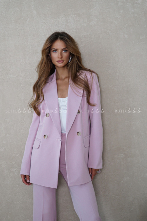 Spodnie materiałowe pudrowe Karmi 7