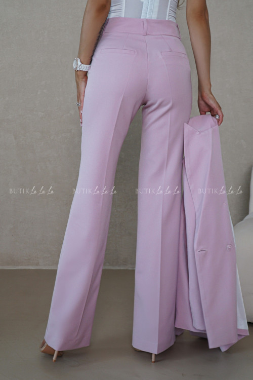 Spodnie materiałowe pudrowe Karmi 8