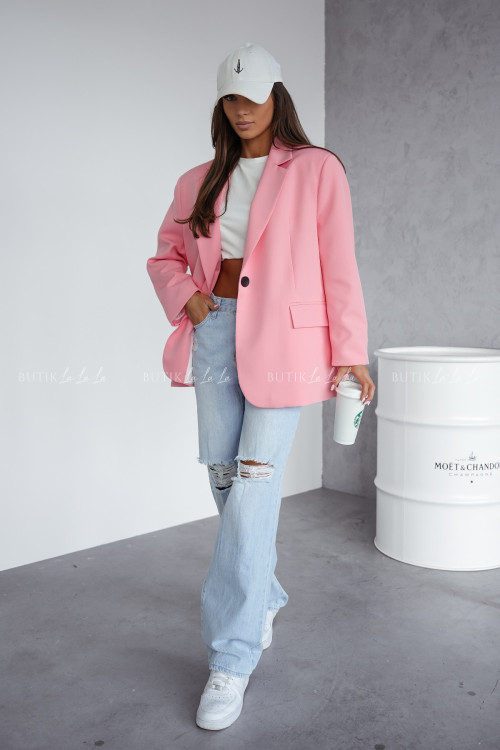 Marynarka oversize łososiowa Me gusta 2