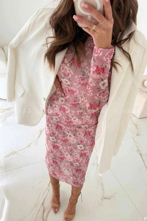 Sukienka z siateczki w kwiatowy print Emma 1