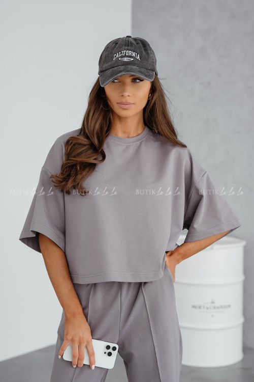 Komplet bawełniany grafitowy Primo