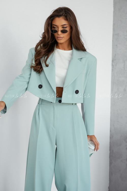 Spodnie pistascjowe o szerokim kroju Broklyn 2