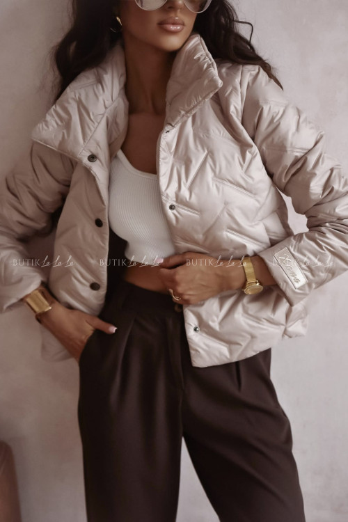 Kurtka pikowana beżowa Madame 1