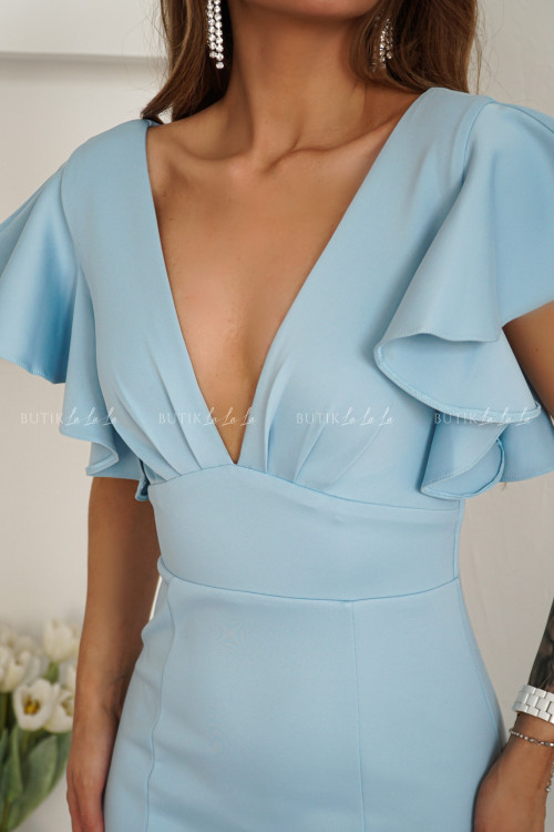 Sukienka maxi błękitna Laki 4