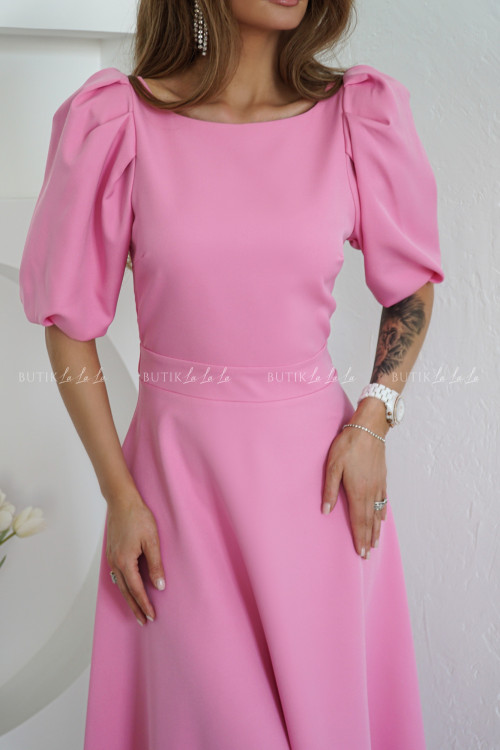 Sukienka midi cukierkowy róż Grande