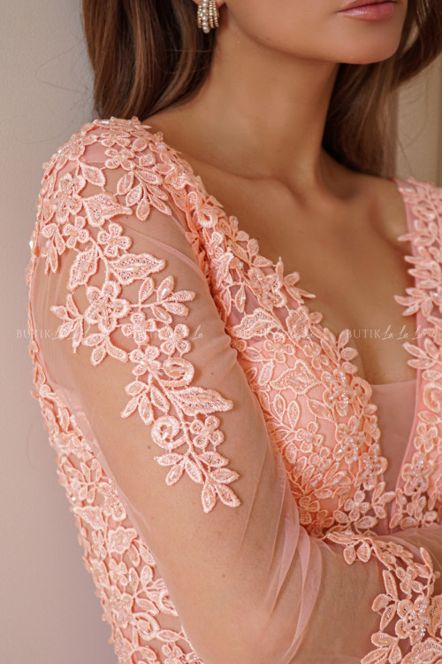 Sukienka maxi brzoskwiniowa Verona 1