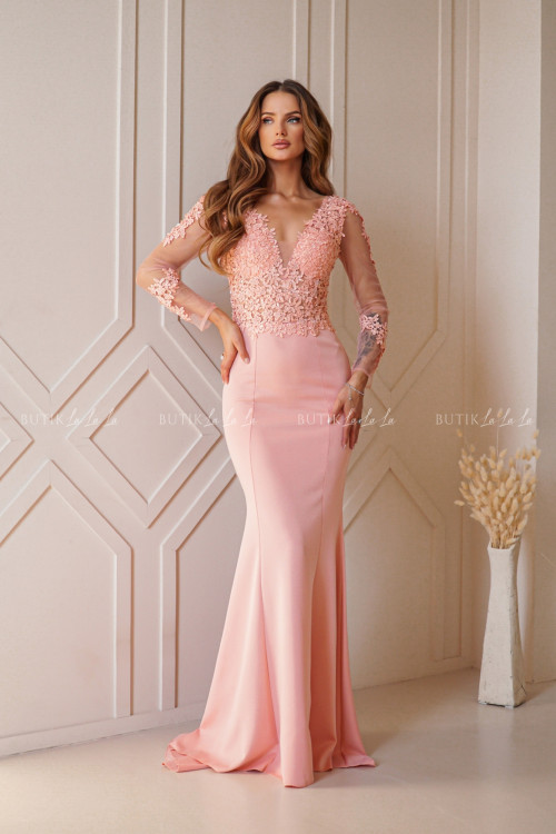 Sukienka maxi brzoskwiniowa Verona 4