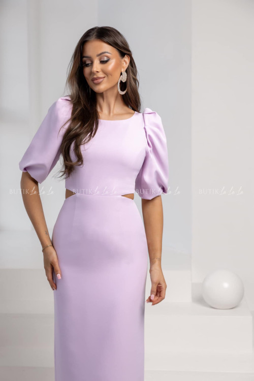 Sukienka midi z wycięciem wrzosowa Pretta