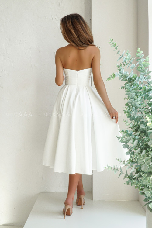 Sukienka rozkloszowana biała Mufina 5