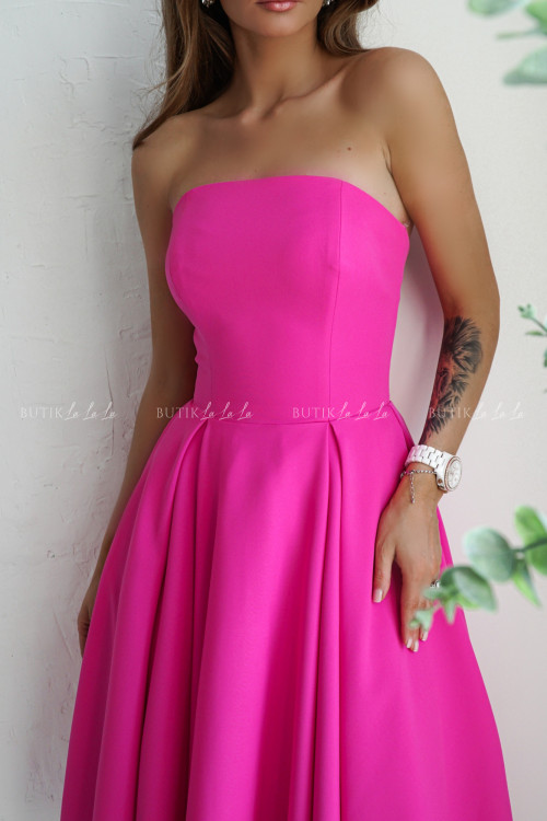 Sukienka rozkloszowana fuksja Mufina