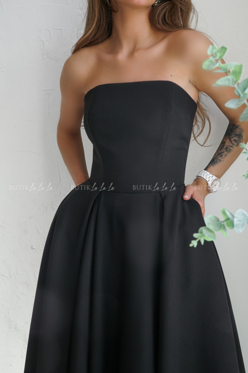 Sukienka rozkloszowana czarna Mufina