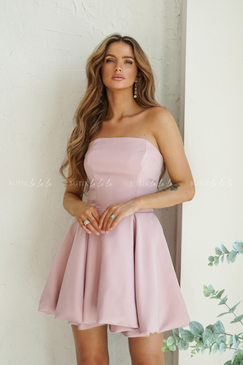 Sukienka pudrowa mini bombka Bonari 4