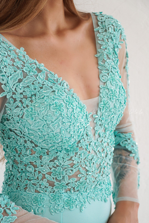 Sukienka maxi miętowa Verona 1