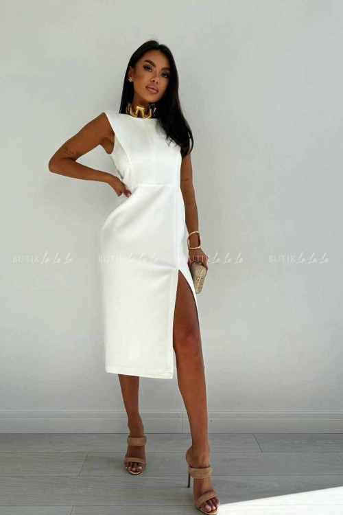 Sukienka midi biała Samanta