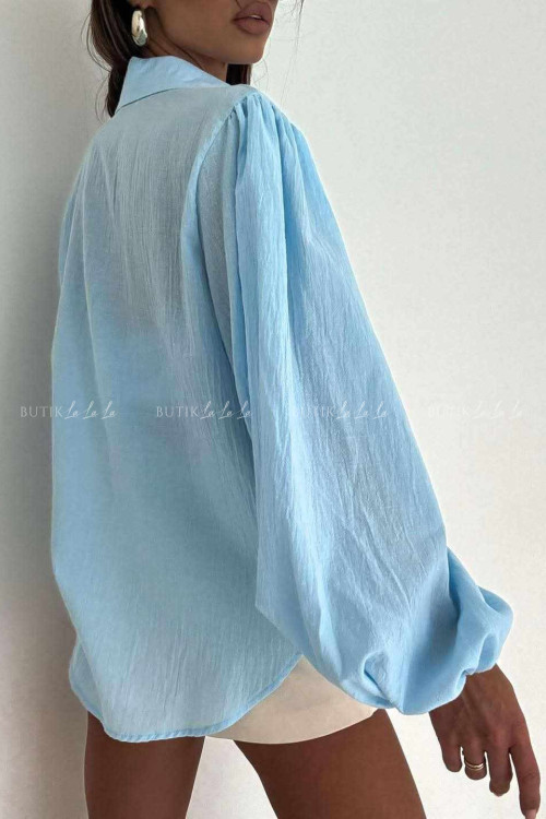 Komplet niebieski koszula z topem 2