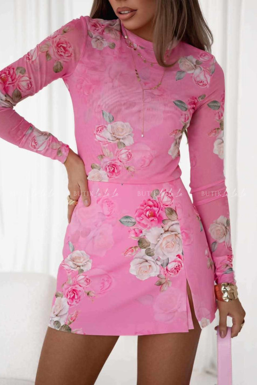 Spódnico-spodenki w kwiatowy print Fabienne 2