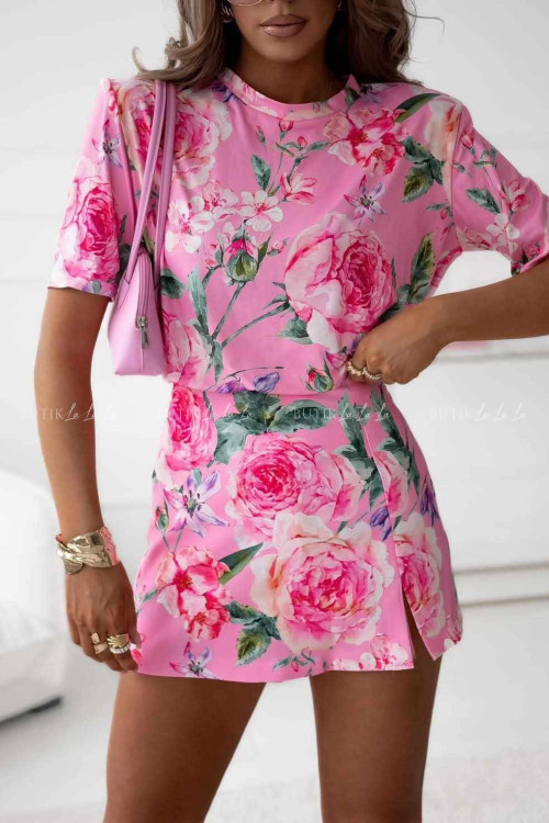 Spódnico-spodenki w kwiatowy print Fabienne