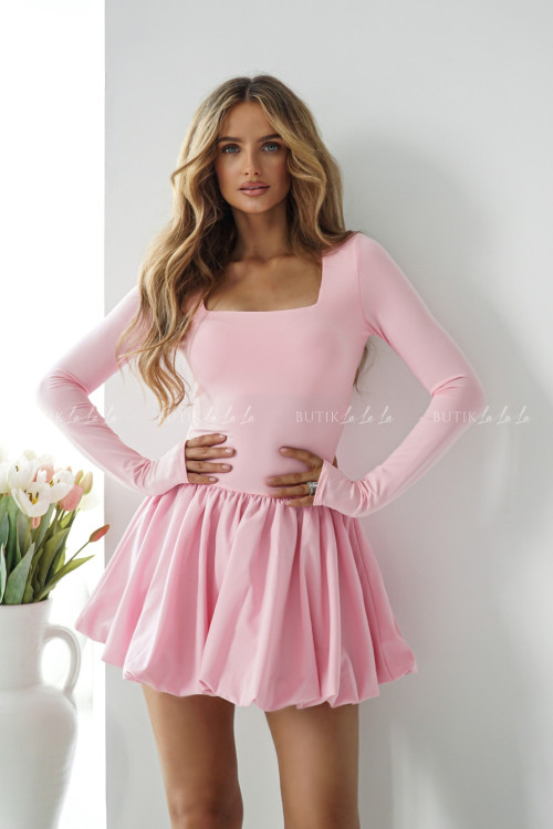 Sukienka mini bombka różowa Marine 1