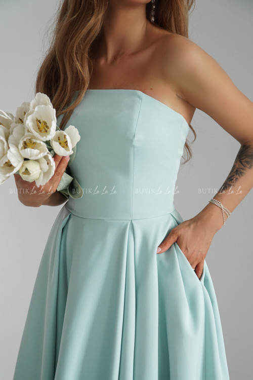 Sukienka rozkloszowana pistacjowa Mufina 6