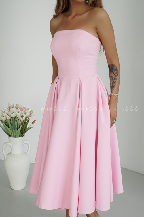 Sukienka rozkloszowana rózowa Mufina 6