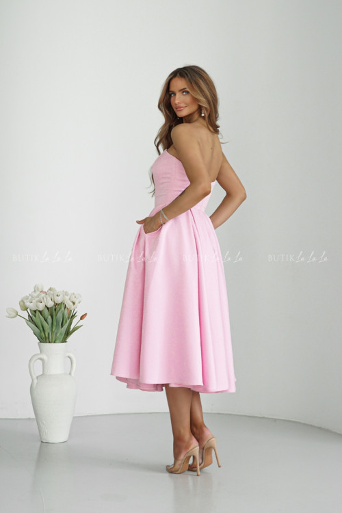 Sukienka rozkloszowana rózowa Mufina 5