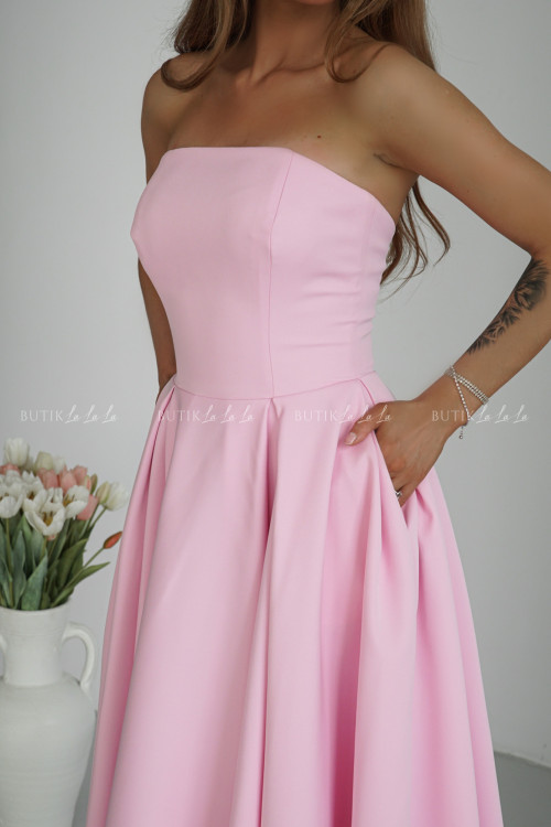 Sukienka rozkloszowana rózowa Mufina 2