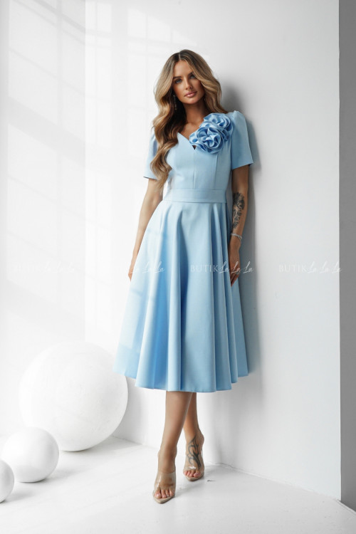 Sukienka midi błękitna Nathaly 2