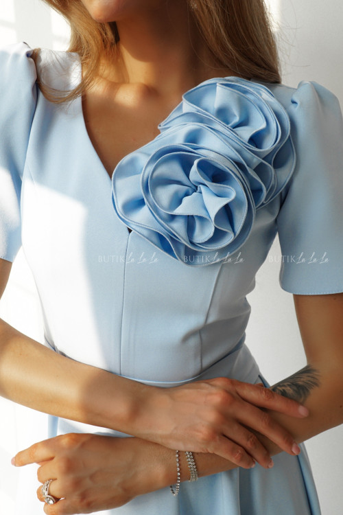 Sukienka midi błękitna Nathaly