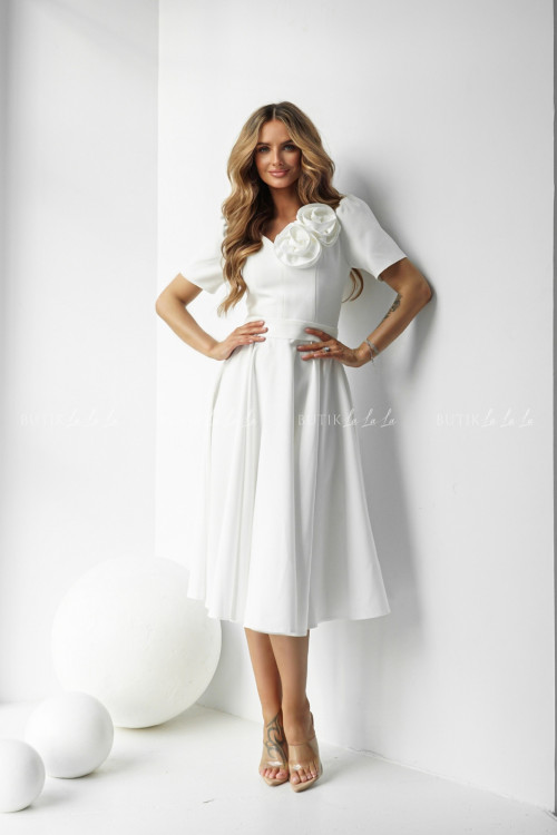 Sukienka midi biała Nathaly 3