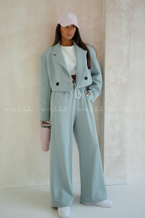 Marynarka bawełniana pistacjowa Belis 2