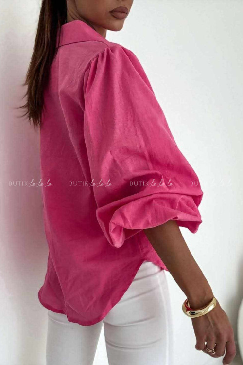 Komplet różowa koszula z topem 2