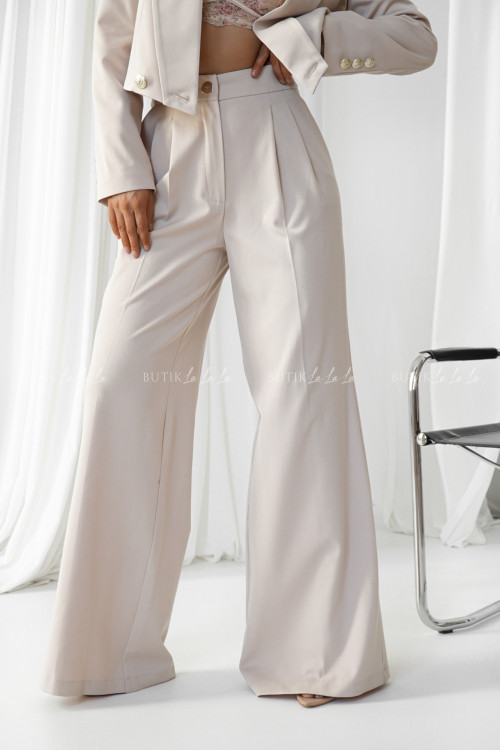 Spodnie typu cullote beżowe Ewo 1
