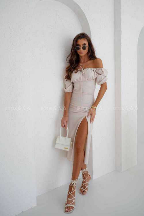 Sukienka beżowa Marletta 1