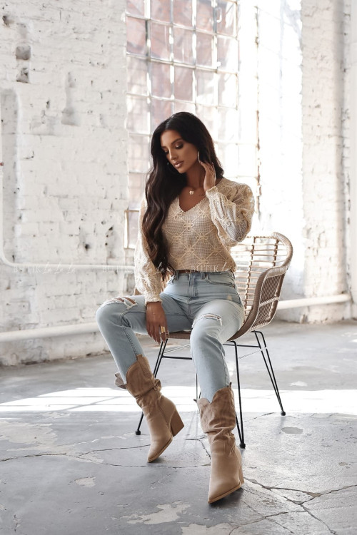 Bluzka ażurowa kremowa Sally 2